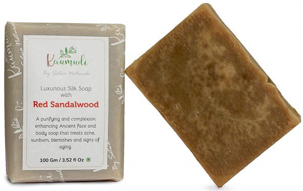 Kaumudi Luxurious Silk Soap with Red Sandalwood Ayurveda Yoga World 1