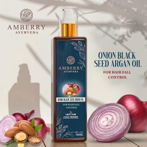Amberry Ayurveda Argan Black Seed Onion Hair Oil for Hair Growth 100 ML Ayurveda Yoga World 1