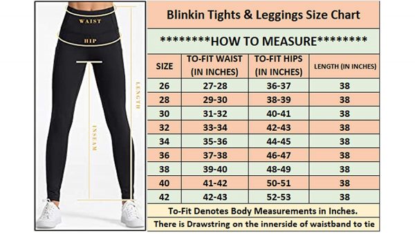 BLINKIN Womens Highwaist Sports Leggings tights with Mesh Side Pockets2670 Ayurveda Yoga World 4