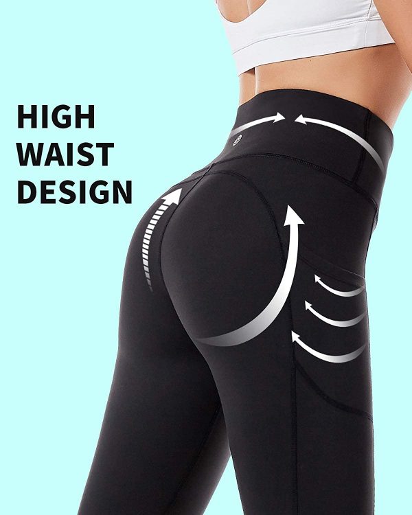 CAMBIVO Yoga Pants for Women High Waisted Womens Workout Leggings with Pockets Ayurveda Yoga World 3