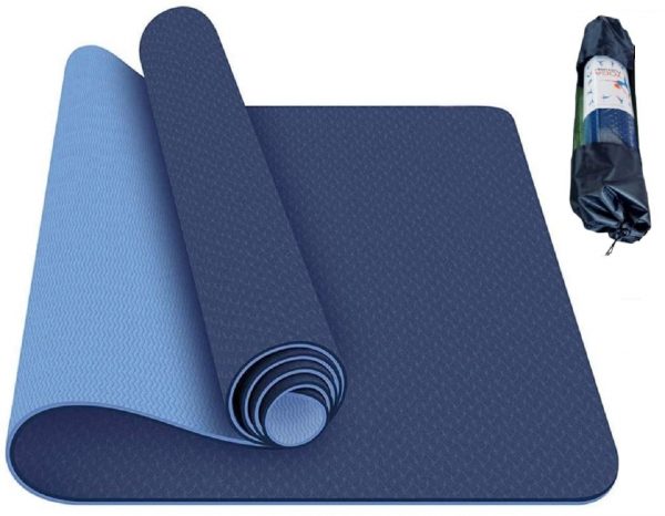 Hykes Yoga Mat for Women Men TPE Eco Friendly 6mm thickness Non Slip Classic Pro Exercise Mat for Home Workout Ayurveda Yoga World 1