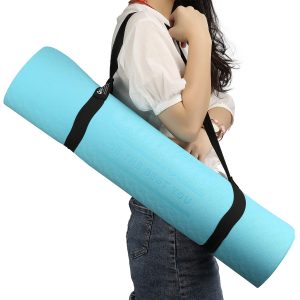 Qatalyze Extra Thick 8mm TPE Yoga mat with Cover Bag and Strap Extra Wide 66cm Exercise mat for Men and Women Ayurveda Yoga World 1 1