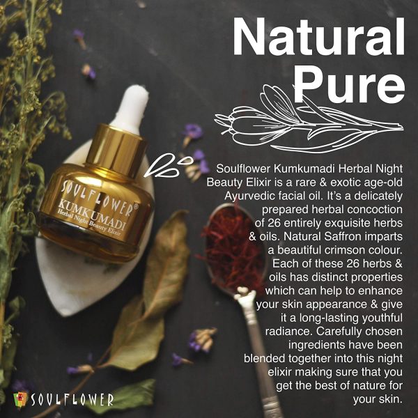 Soulflower Pure Natural Kumkumadi Night Beauty Elixir With Precious Oils Of Saffron Almond Ayurveda Yoga World 5