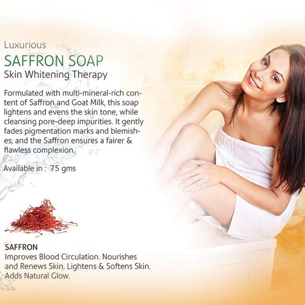 Vaadi Herbals Value Luxurious Saffron Skin Whitening Therapy Soap 75g Ayurveda Yoga World 2
