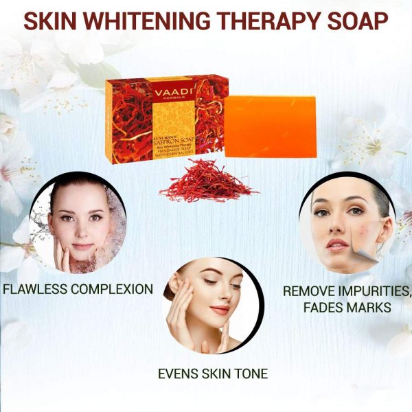 Vaadi Herbals Value Luxurious Saffron Skin Whitening Therapy Soap 75g Ayurveda Yoga World 3