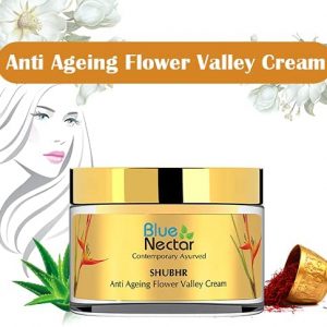 Blue Nectar Anti Ageing Flower Valley Face Cream Ayurvedic with No Parabens SLS or Mineral Oil Women 50 gm Ayurveda Yoga World 1