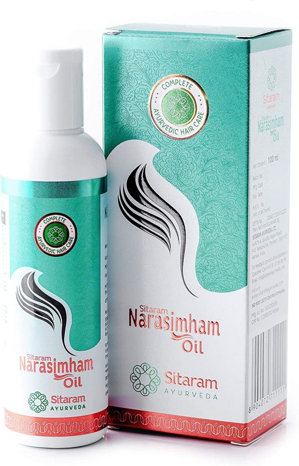 Sitaram Narasimham Herbal Ayurvedic Oil 100ml Reduces Damages and Ageing of Hair and Premature Greying Ayurveda Yoga World 1