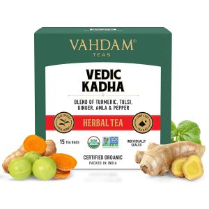 VAHDAM Organic Ayurvedic Kadha Tea 15 TBS Ayurveda Yoga World 1