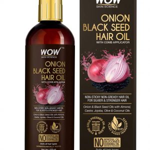 WOW Skin Science Onion Oil Black Seed Onion Hair Oil WITH COMB APPLICATOR 100 ml Ayurveda Yoga World 1