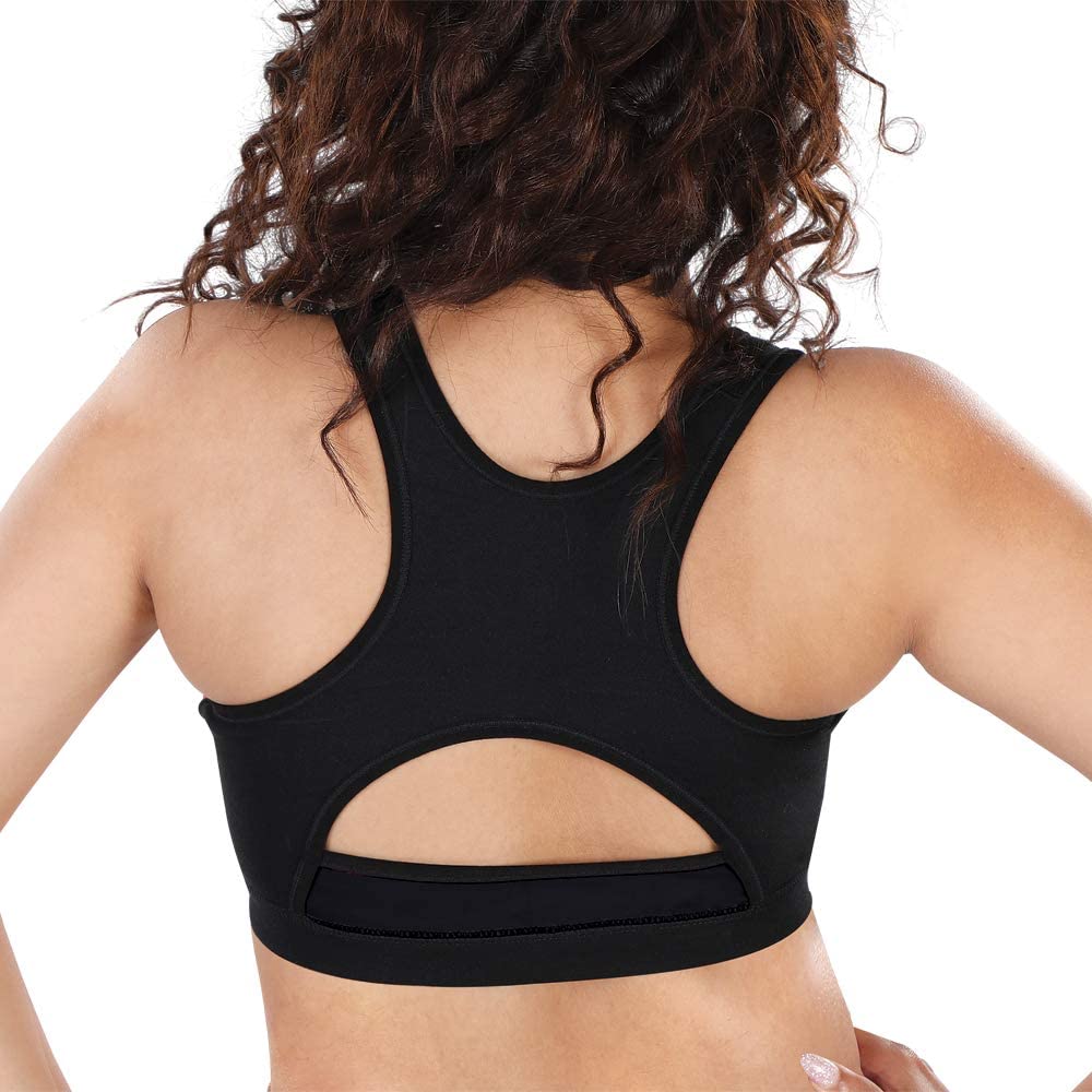 Seamless Spandex Padded Lace Cropped Sports Bra Top – O/S (Fits M/L) – Juniors/Women