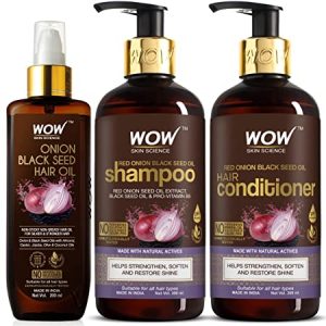 Ayurveda Yoga World WOW Skin Science Ultimate Onion Oil Hair Care Kit for Hair Fall Control Shampoo 1