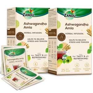 Ayurveda Yoga World Zandu Ashwagandha Amla Ayurvedic Infusion a Herbal Tea 1