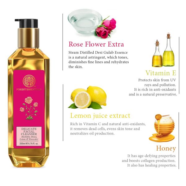 Ayurveda Yoga World Forest Essentials Delicate Facial Cleanser Mashobra Honey Lemon Rosewater 5