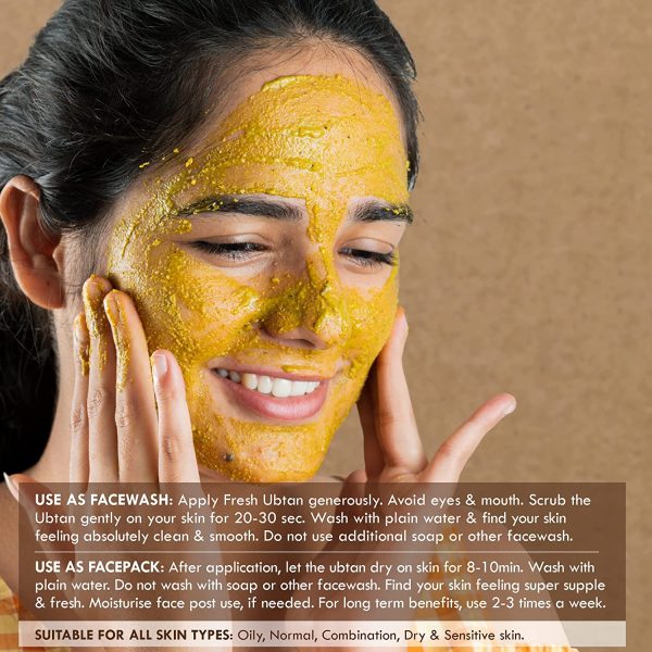 Ayurveda Yoga World Nat Habit Back To Natural Secrets Everyday Fresh Sweet Orange Ubtan Face Wash Cleanser Face Pack Glowing Radiance Dry Oily Skin 6