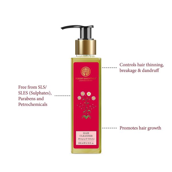 Forest Essentials Hair Cleanser Bhringraj Shikakai Shampoo Ayurveda Yoga World 4